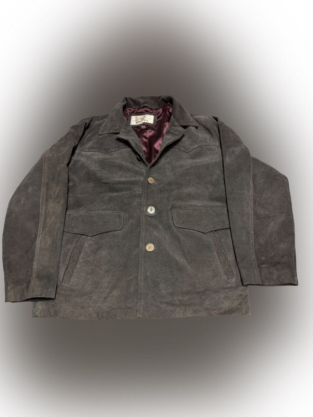 Men’s Vintage Avirex Brown Leather Aviator Jacket Size Medium NO FLAWS